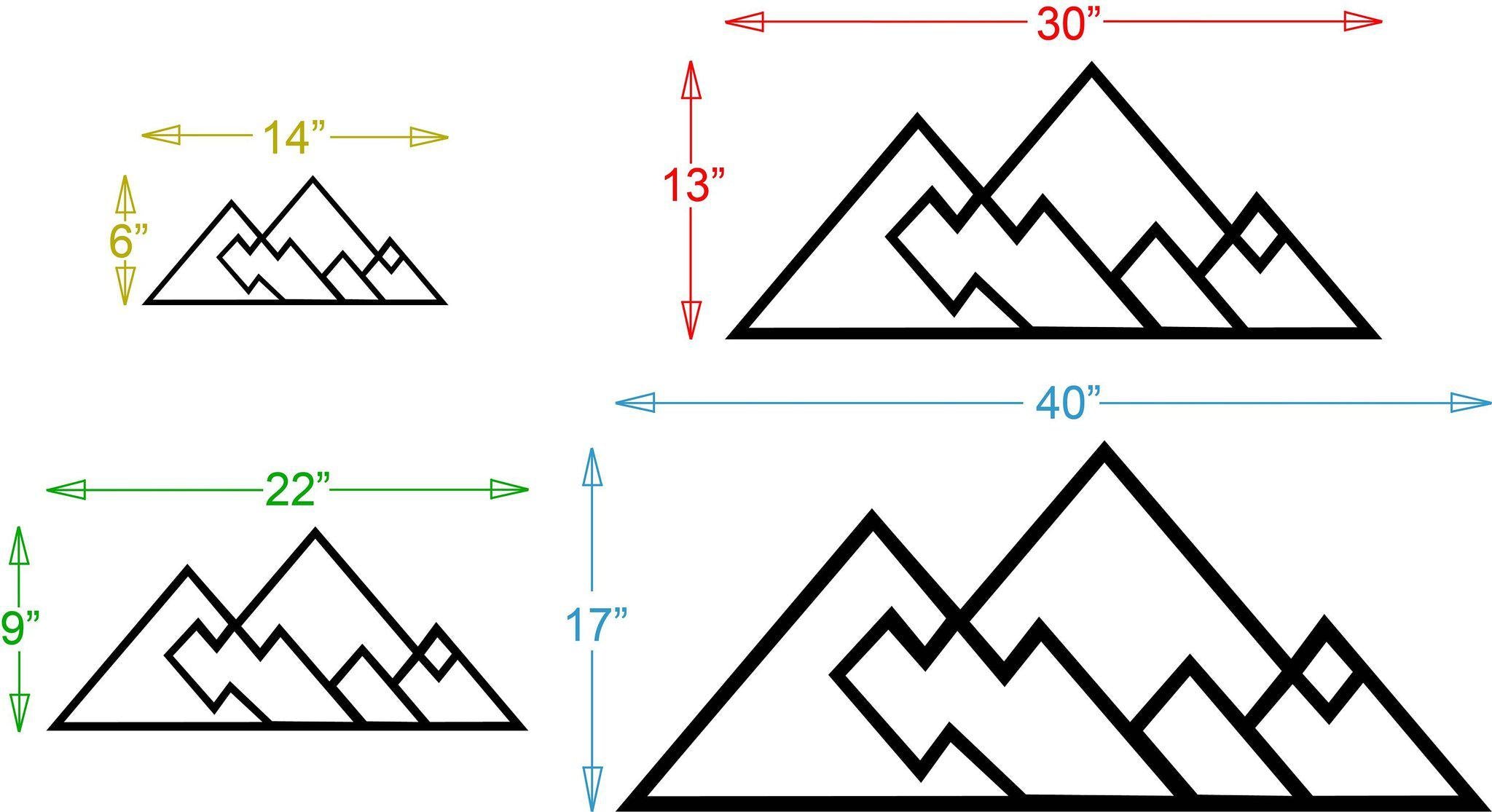 Geometric Mountains Free-Standing