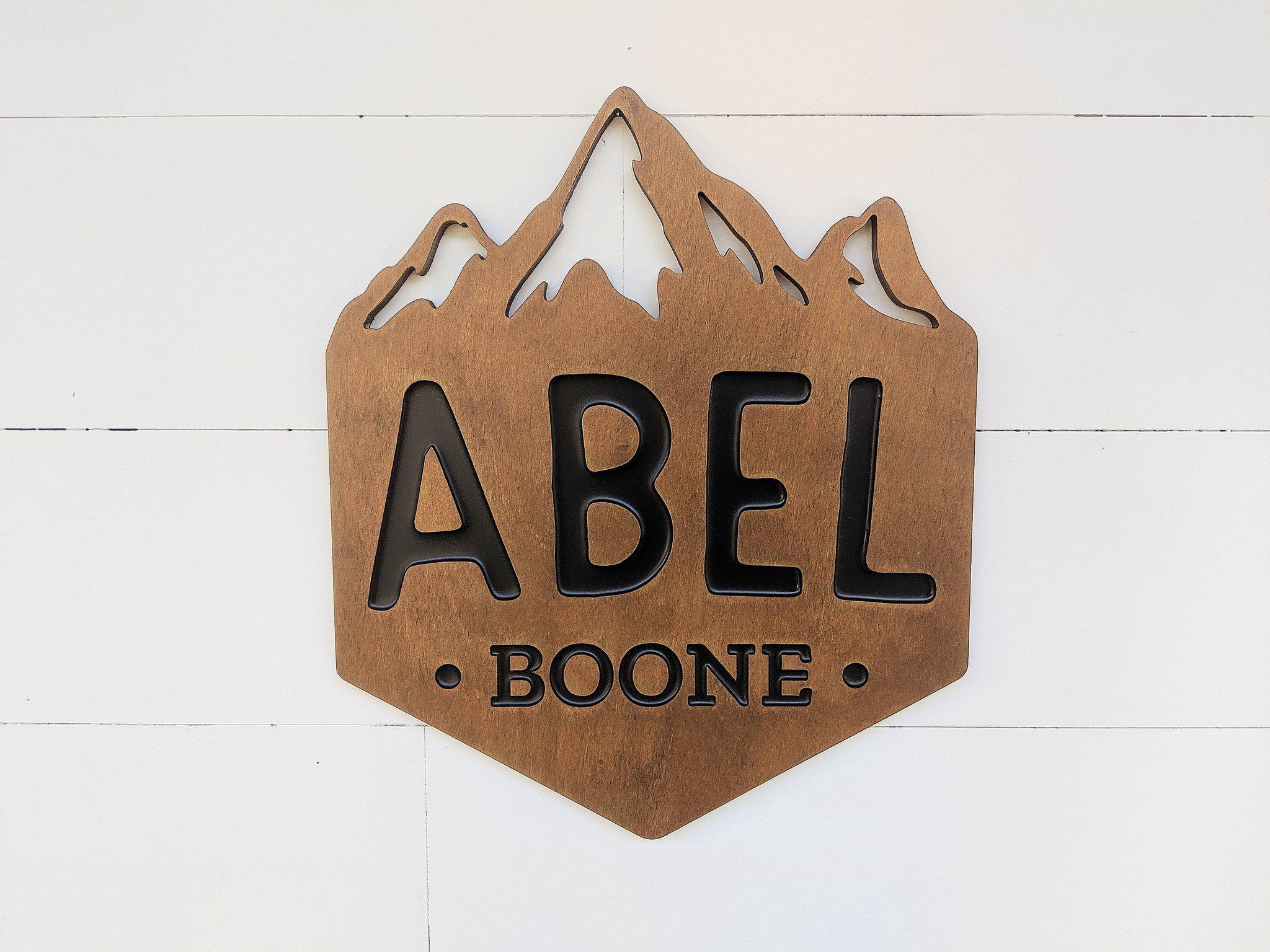 Name Sign - Abel Boone Style