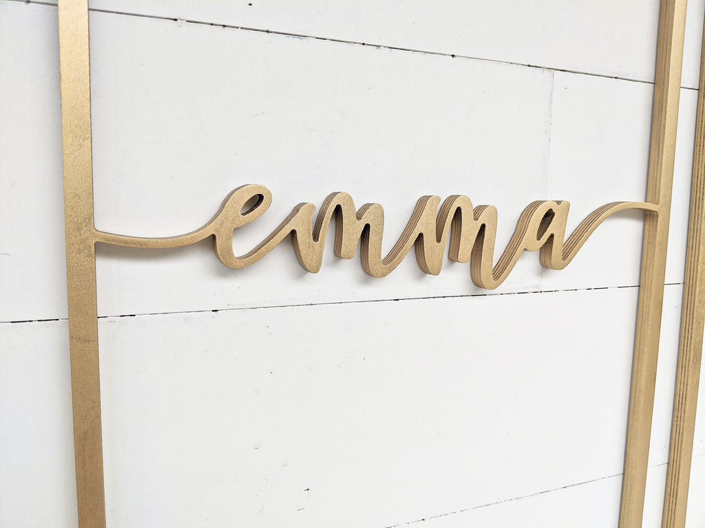 Name Sign - Emma Lillian Style