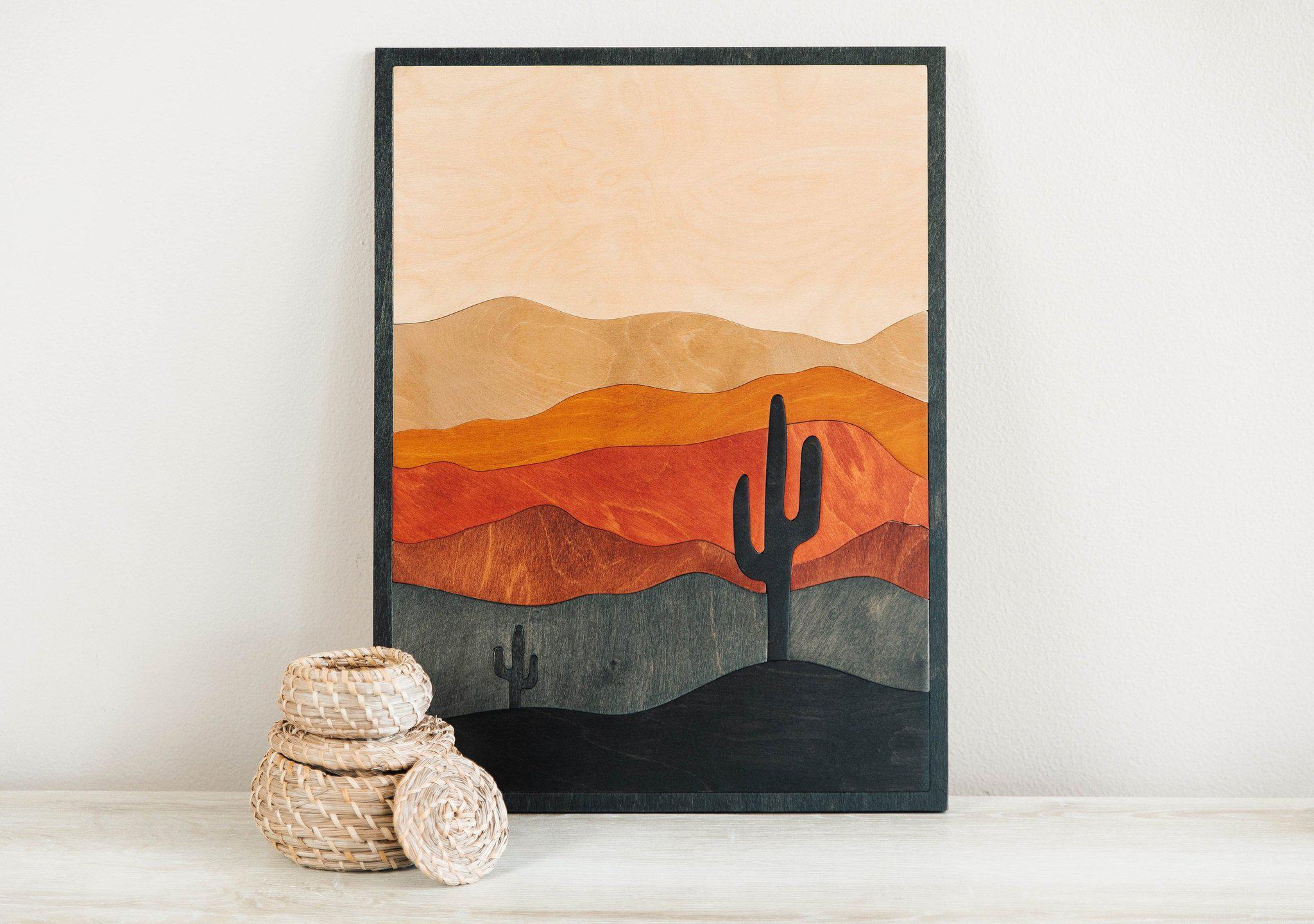 Desert With Saguaro Cactus