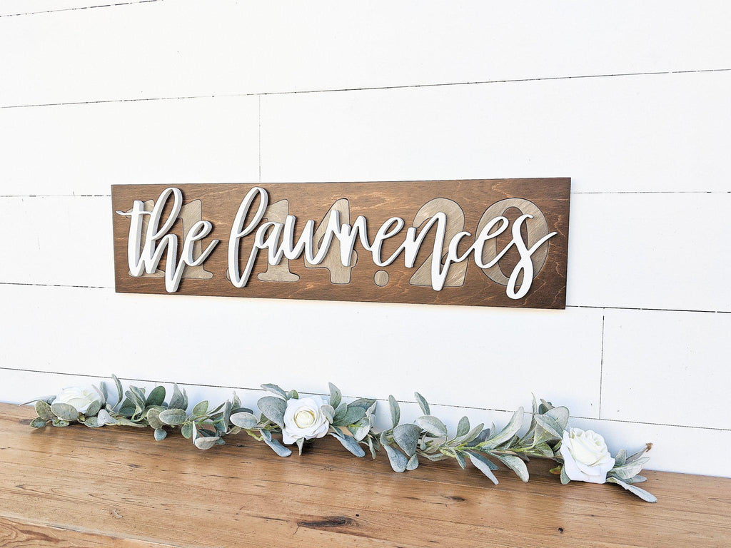 Last Name Sign - the Lawrences Style