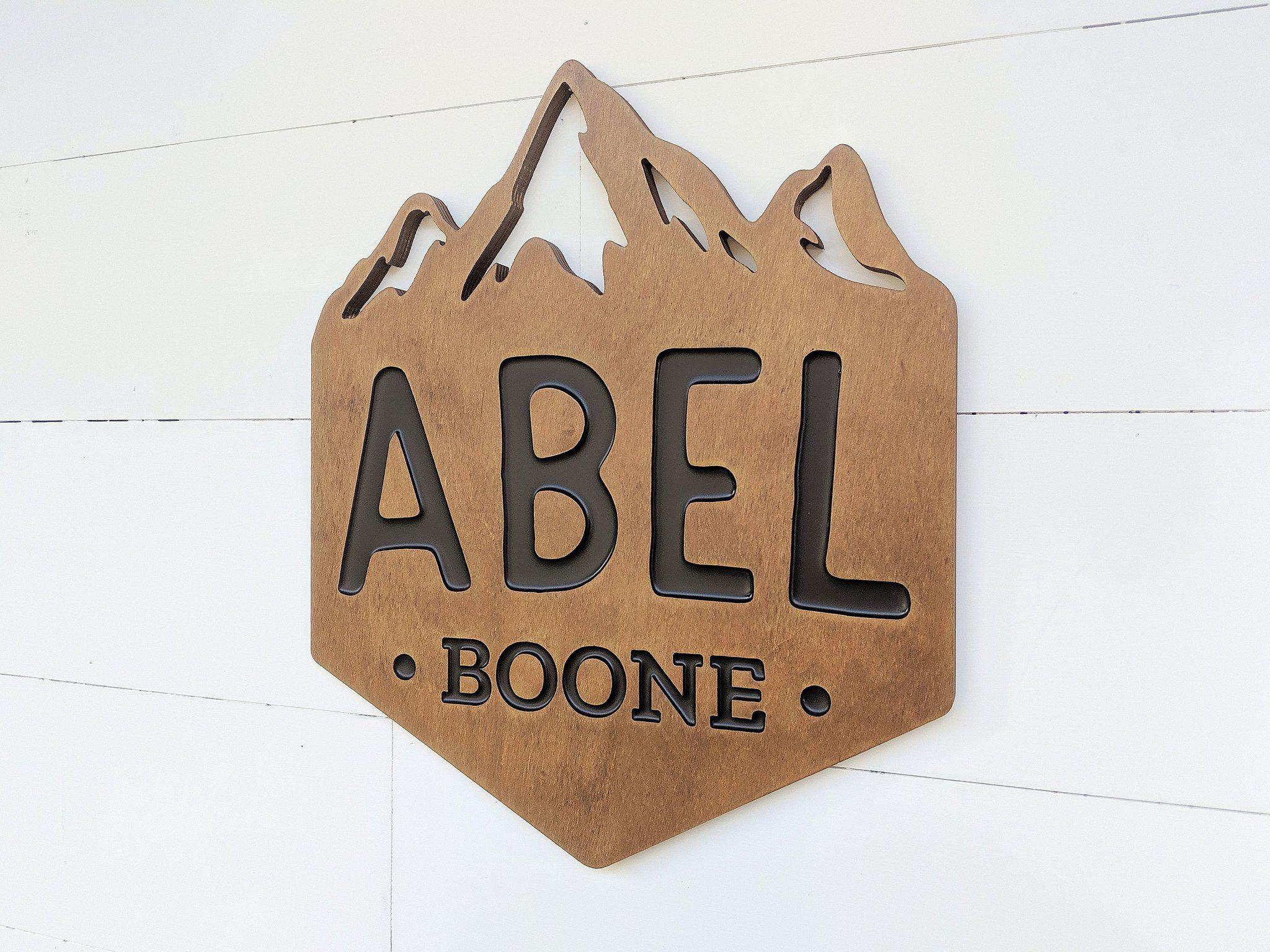 Name Sign - Abel Boone Style