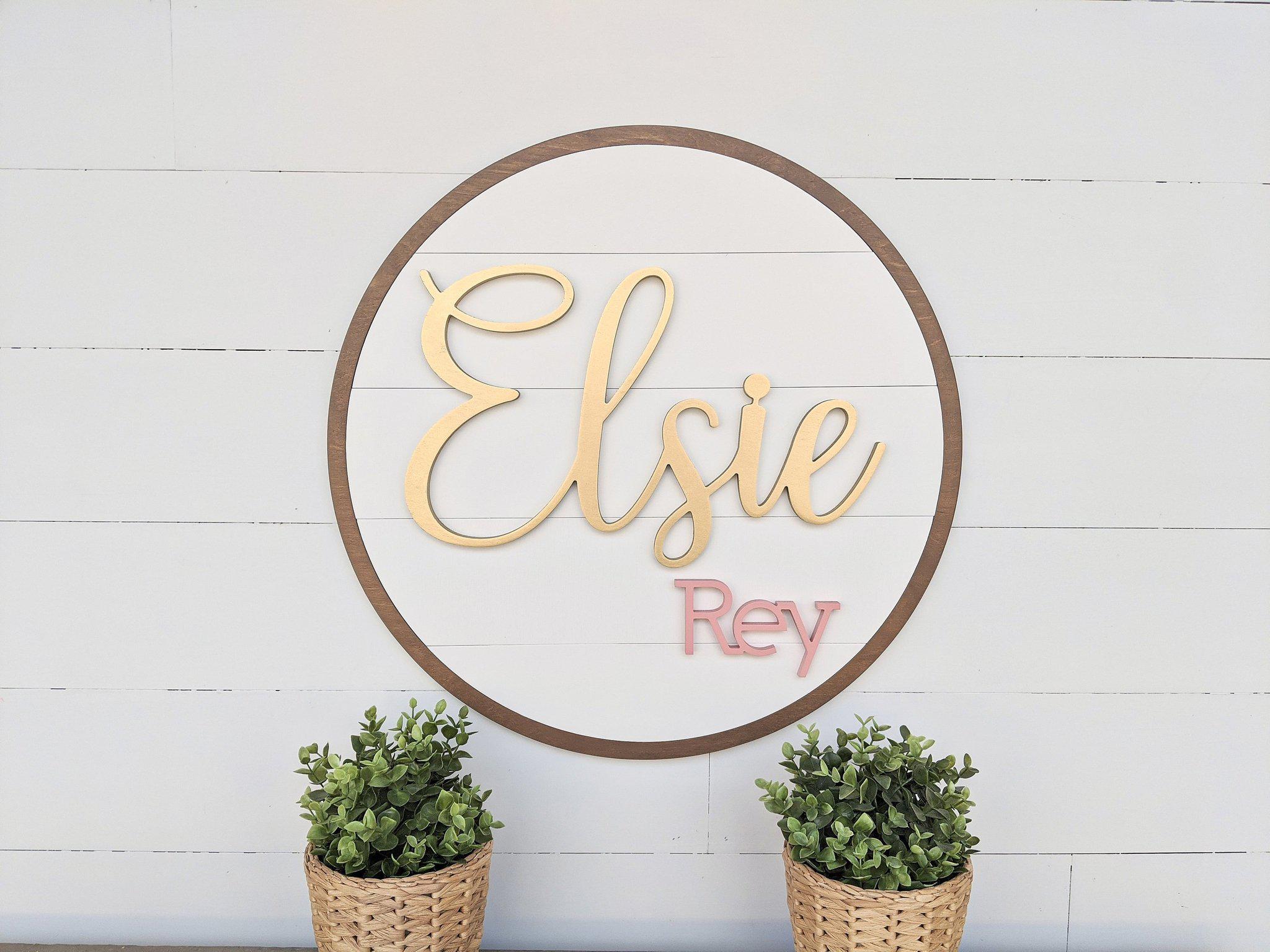 Name Sign - Elsie Rey Style