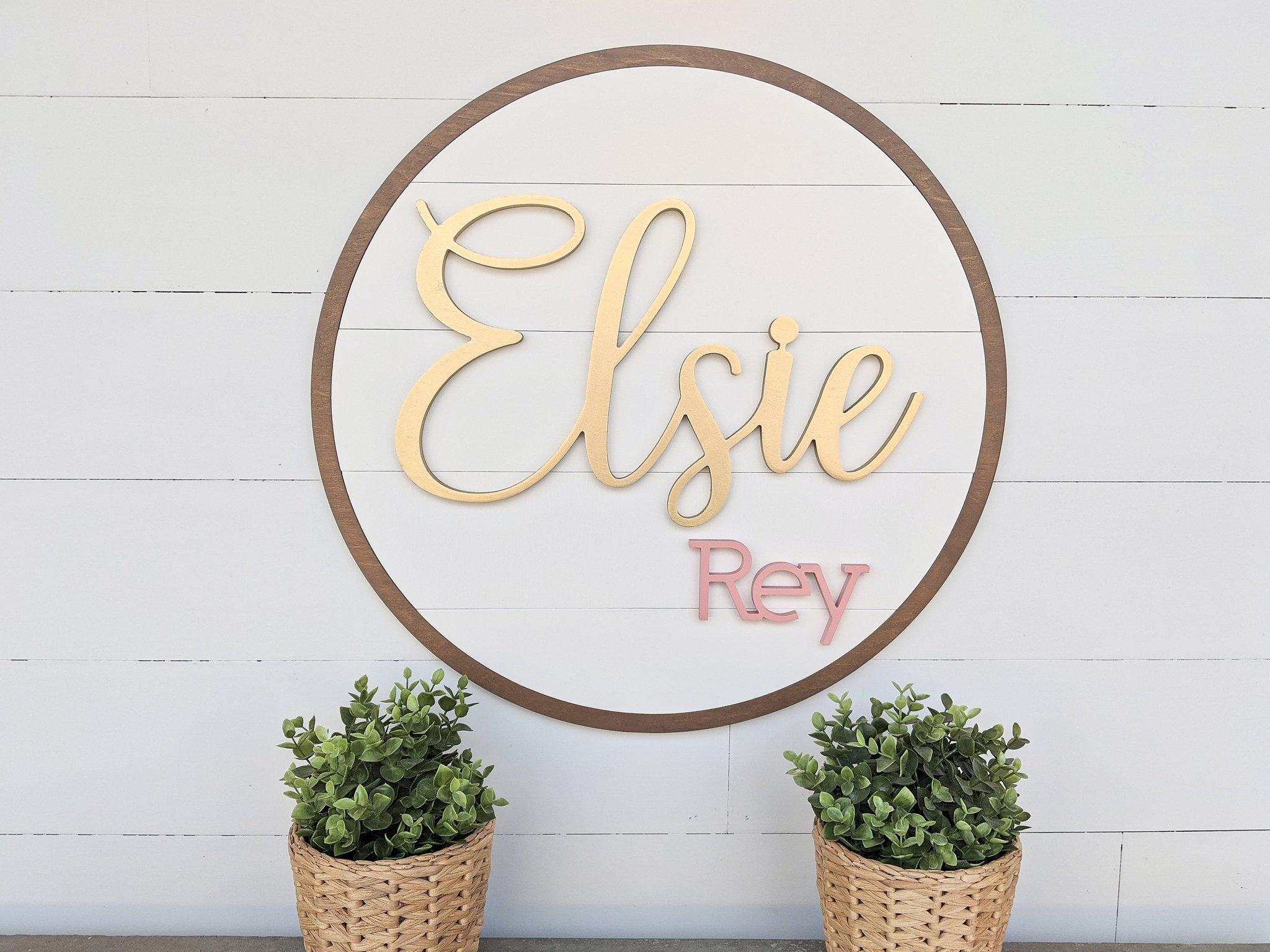 Name Sign - Elsie Rey Style