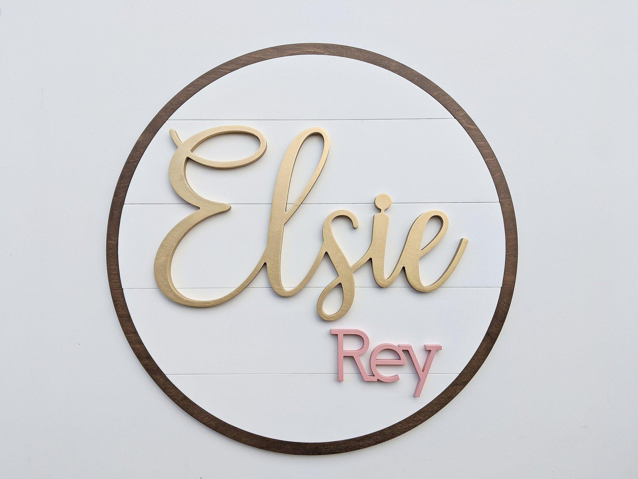 Name Sign - Elsie Rey Style