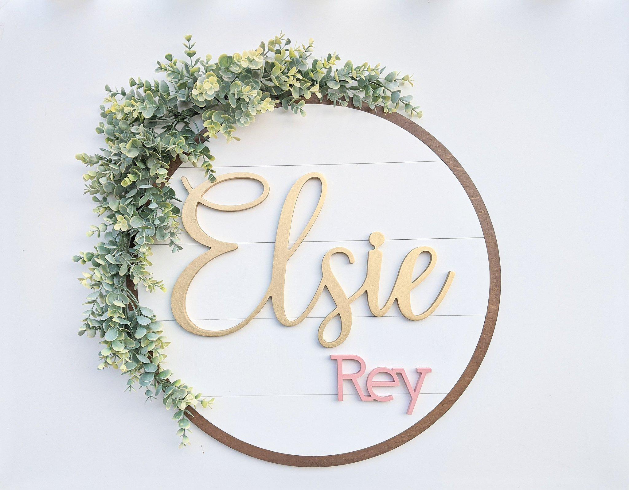 Name Sign - Elsie Rey Style