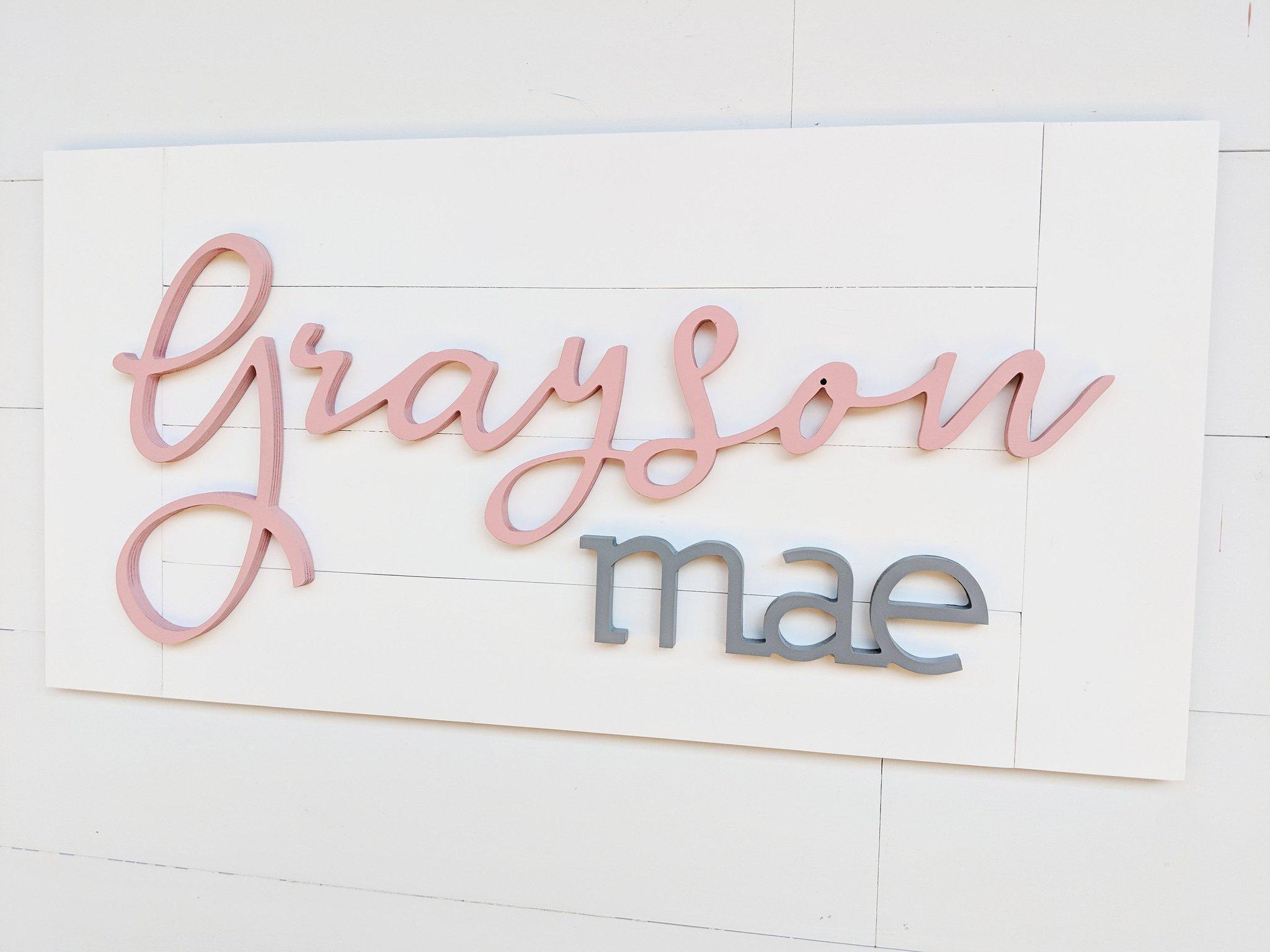 Name Sign - Grayson Mae