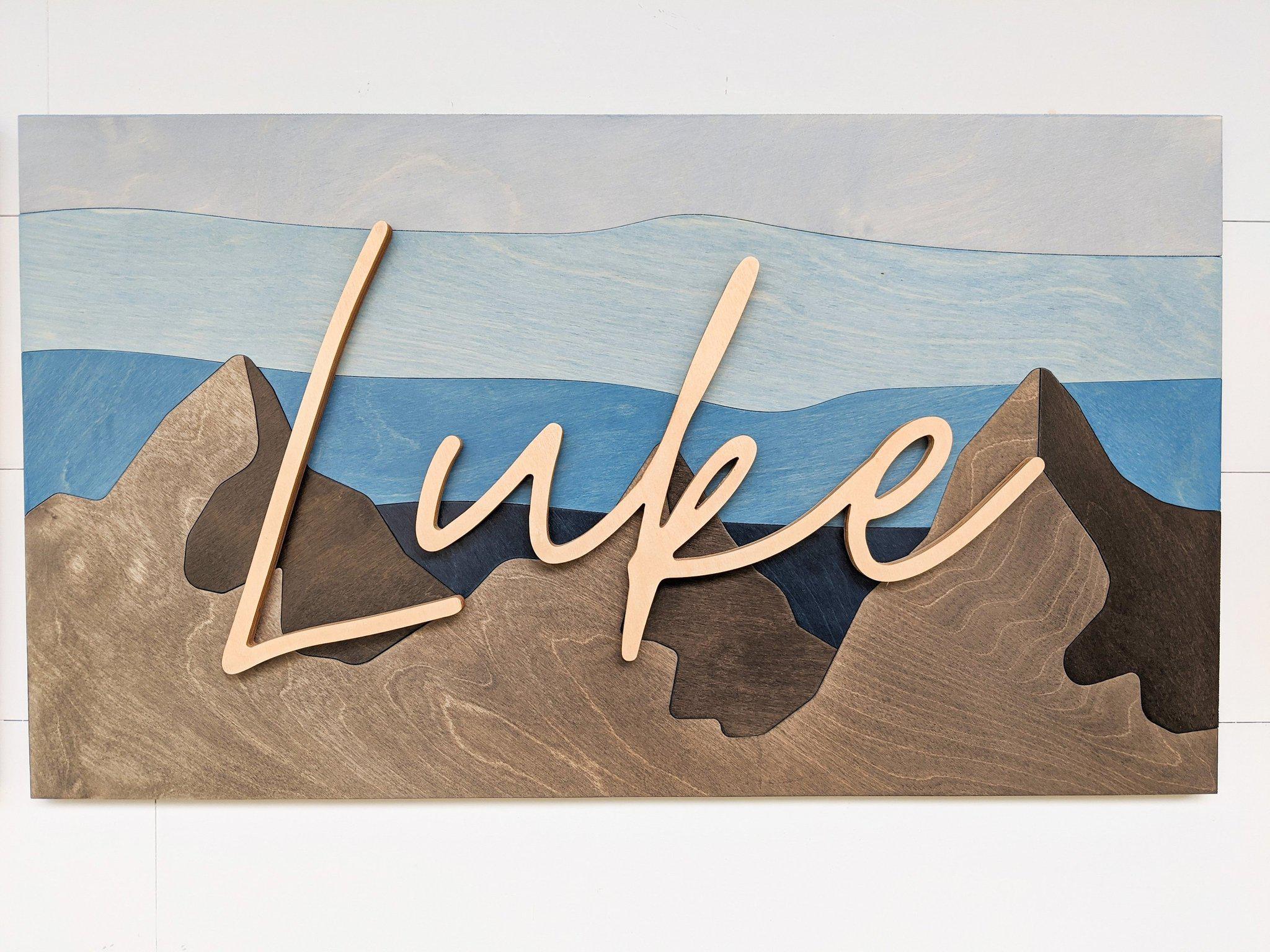 Name Sign - Luke Mountains Style