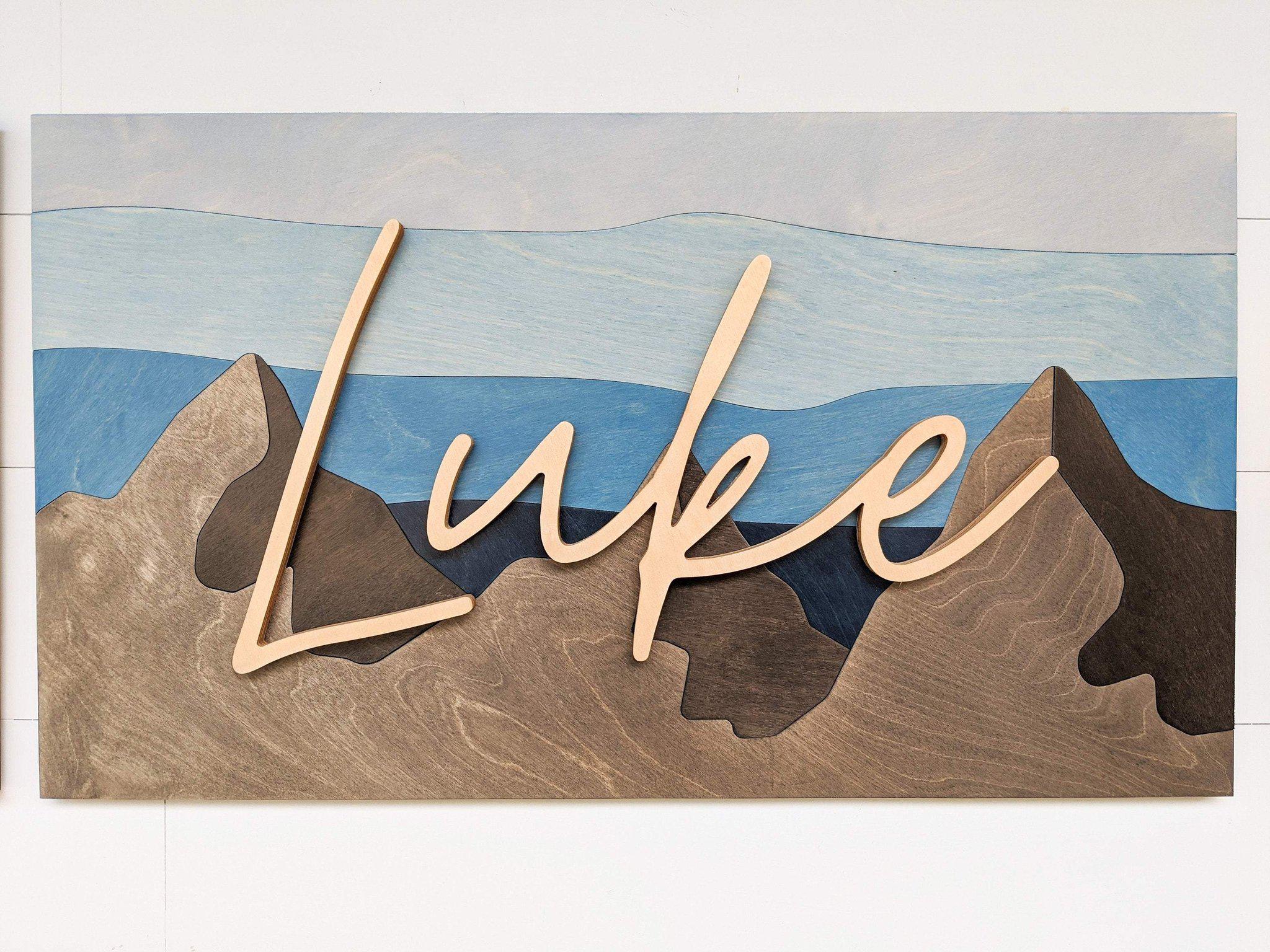 Name Sign - Luke Mountains Style