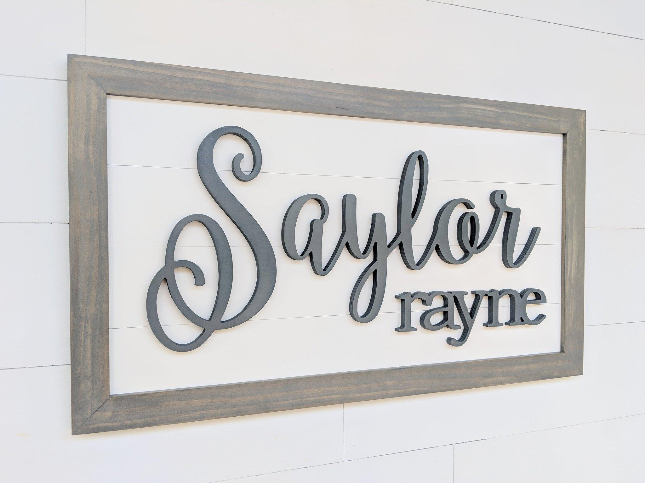 Name Sign - Saylor Rayne Style – Bell & the Whistle