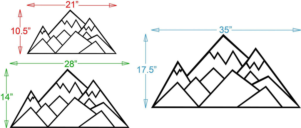 Three Peaks Geometric Mountains