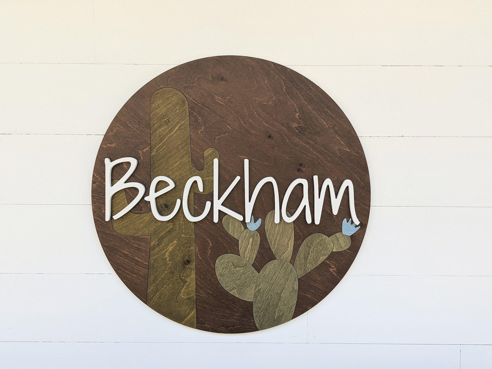 Name Sign - Beckham Style