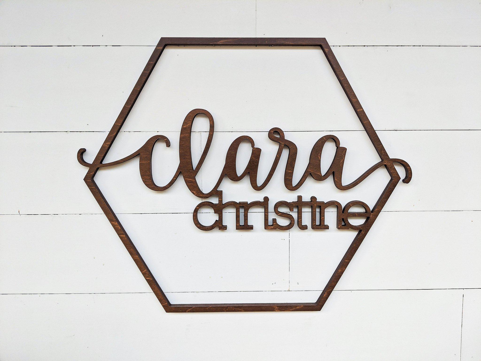 Name Sign - Clara Christine Style