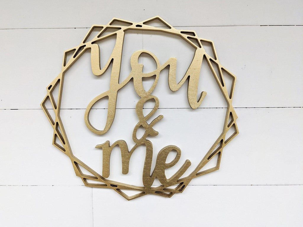 You & Me Geometric Wreath